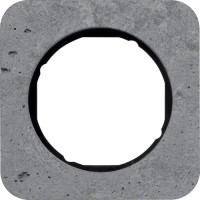 Рамка 1-постовая, цвет серый/черный, глянец, бетон, R.1 Berker 10112374