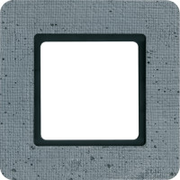 Рамка под LED-модуль 1-постовая, цвет серый, матовый, бетон текстурированный, Q.7 Berker 10116120