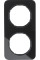 Рамка 2-постова, колір чорний, глянець, скло, R.1 Berker 10122116