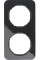 Рамка 2-постова, колір чорний, глянець, пластик, R.1 Berker 10122145