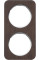 Рамка 2-постова, колір дуб/полярна білизна, глянець, дерево, R.1 Berker 10122359
