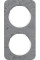 Рамка 2-постова, колір сірий/полярна білизна, глянець, бетон, R.1 Berker 10122379