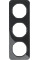Рамка 3-постова, колір чорний, глянець, пластик, R.1 Berker 10132145