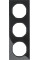 Рамка 3-постова, колір чорний, глянець, пластик, R.3 Berker 10132245