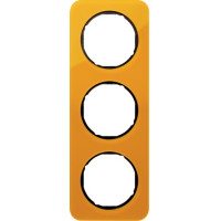 Рамка 3-постова, колір помаранчевий/чорний, глянець, пластик, R.1 Berker 10132334