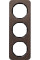 Рамка 3-постова, колір дуб/чорний, глянець, дерево, R.1 Berker 10132354