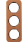 Рамка 3-постова, колір коричневий/чорний, глянець, кожа, R.1 Berker 10132364