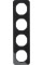 Рамка 4-постова, колір чорний, глянець, скло, R.1 Berker 10142116