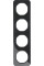 Рамка 4-постова, колір чорний, глянець, пластик, R.1 Berker 10142145