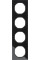 Рамка 4-постова, колір чорний, глянець, скло, R.3 Berker 10142216