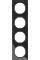 Рамка 4-постова, колір чорний, глянець, пластик, R.3 Berker 10142245