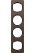 Рамка 4-постова, колір дуб/чорний, глянець, дерево, R.1 Berker 10142354