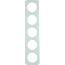 Рамка 5-постова, колір полярна білизна, глянець, скло, R.1 Berker 10152109