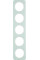 Рамка 5-постова, колір полярна білизна, глянець, скло, R.1 Berker 10152109
