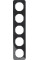 Рамка 5-постова, колір чорний, глянець, пластик, R.1 Berker 10152145