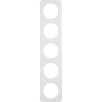 Рамка 5-постовая, цвет полярная белизна, глянец, пластик, R.1 Berker 10152189