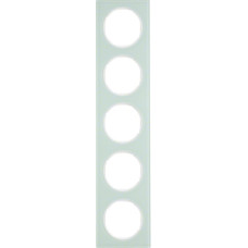 Рамка 5-постова, колір полярна білизна, глянець, скло, R.3 Berker 10152209