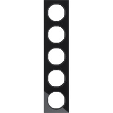 Рамка 5-постова, колір чорний, глянець, скло, R.3 Berker 10152216