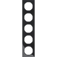 Рамка 5-постова, колір чорний, глянець, пластик, R.3 Berker 10152245
