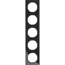 Рамка 5-постова, колір чорний, глянець, пластик, R.3 Berker 10152245