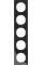 Рамка 5-постова, колір чорний, глянець, пластик, R.3 Berker 10152245