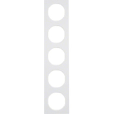 Рамка 5-постова, колір полярна білизна, глянець, пластик, R.3 Berker 10152289