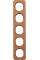 Рамка 5-постова, колір коричневий/чорний, глянець, кожа, R.1 Berker 10152364