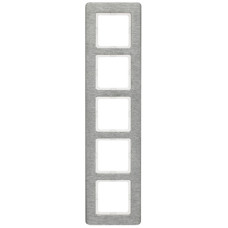 Рамка 5-постова, верт., колір нержавіюча сталь, матовий, метал, Q.7 Berker 10156083
