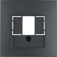 Накладка для розеток USB и Аудио, цвет антрацит, матовый, S.1 Berker 10331606