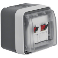 Розетка для громкоговорителя двойная, IP55, серая, W.1 Berker 11963515