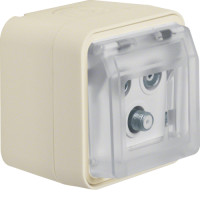 Розетка антенная, 3 отверстия, отдельная, IP55, белая, W.1 Berker 12033532