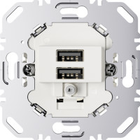 USB-розетка подвійна, 230В, пол.білизна Berker 260209