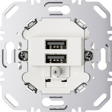 USB-розетка подвійна, 230В, пол.білизна Berker 260209
