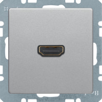 HDMI-розетка, колір алюміній, бархатний лак, Q.х Berker 3315426084