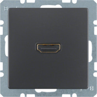 HDMI-розетка, цвет антрацит, бархатный лак, Q.х Berker 3315426086