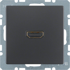 HDMI-розетка, колір антрацит, бархатний лак, Q.х Berker 3315426086