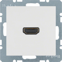 HDMI-розетка, подключение сзади под углом 90град., цвет пол.белизна, матовый, S.1 Berker 3315431909