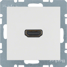 HDMI-розетка, під'єднання позаду під кутом 90град., колір пол.білизна, матовий, S.1 Berker 3315431909