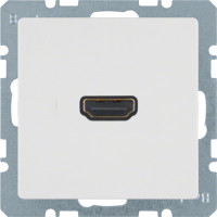 HDMI-розетка, під'єднання позаду під кутом 90град., колір пол.білизна, бархатний лак, Q.х Berker 3315436089