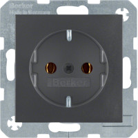 Розетка с з/к, 16А/250В, цвет антрацит, матовый, S.1 Berker 47431606