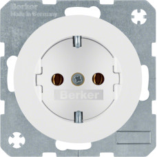 Розетка з з/к, 16А/250В, колір пол.білизна, глянець, R.x Berker 47432089