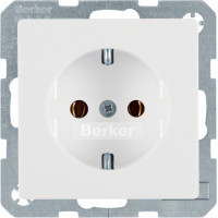 Розетка з з/к, 16А/250В, колір пол.білизна,бархатний лак, Q.х Berker 47436089