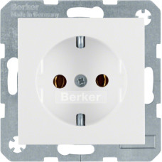 Розетка з з/к, 16А/250В, колір пол.білизна, глянець, S.1 Berker 47438989