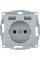 Розетка з з/к 16А/250В + 2хUSB/2.4A, А-А, колір алюміній, матовий, S.1 48031404