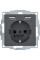 Розетка з з/к 16А/250В + 2хUSB/2.4A, А-А, колір антрацит, матовий, S.1 Berker 48031606