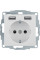 Розетка с з/к, 16А/250В + 2хUSB/2.4A, А-А, цвет слоновая кость, глянец, S.1 Berker 48038982