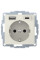 Розетка з з/к 16А/250В + 2хUSB/3A, А-С, колір слонова кістка, глянець, S.1 Berker 48048982