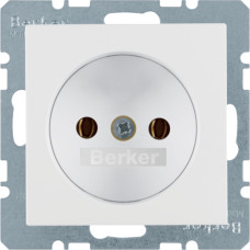 Розетка без з/к, 16А/250В, колір пол.білизна, матовий, S.1 Berker 6167031909