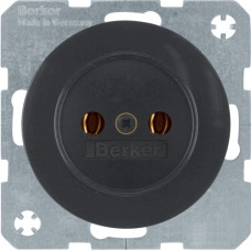 Розетка без з/к, 16А/250В, колір чорний, глянець, R.x Berker 6167032045