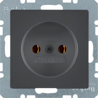 Розетка без з/к, 16А/250В, колір антрацит, бархатний лак, Q.х Berker 6167036086